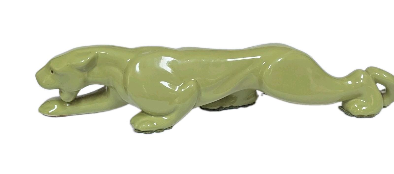 MID-CENTURY MODERN MCM CHARTREUSE PANTHER TV LAMP (1950's-60's)