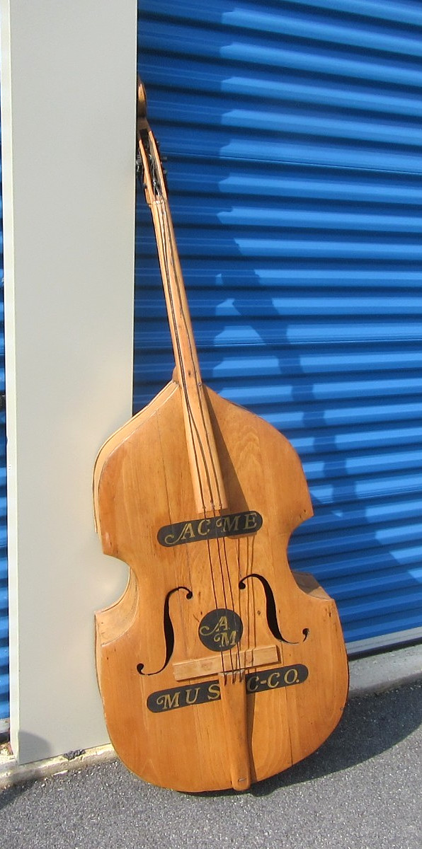 UNIQUE Double Bass Instrument Acme Music Advertising Trade Sign Store Display UNIQUE Double Bass Instrument Acme Music Advertising Trade Sign Store Display