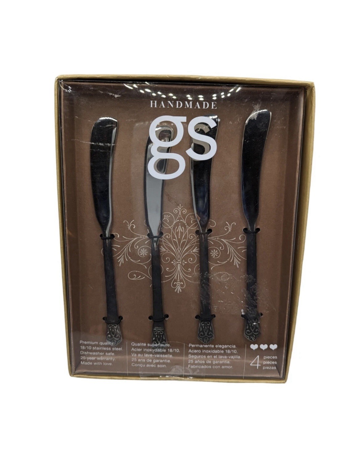 Avalon by Towle Handmade gs 4 Pc Butter Spreader Knife18/10 Stainless steel NEW