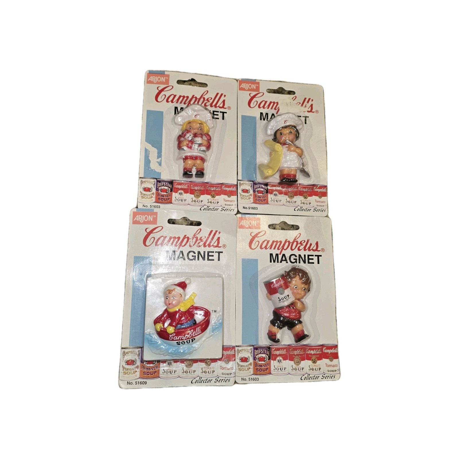 LOT OF 4 - VTG 1997 Campbell Kids Magnet Set NEW 
