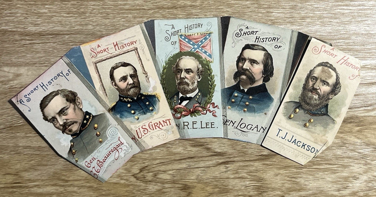 1888 Histories Of Generals Advertisement Display Rare Piece