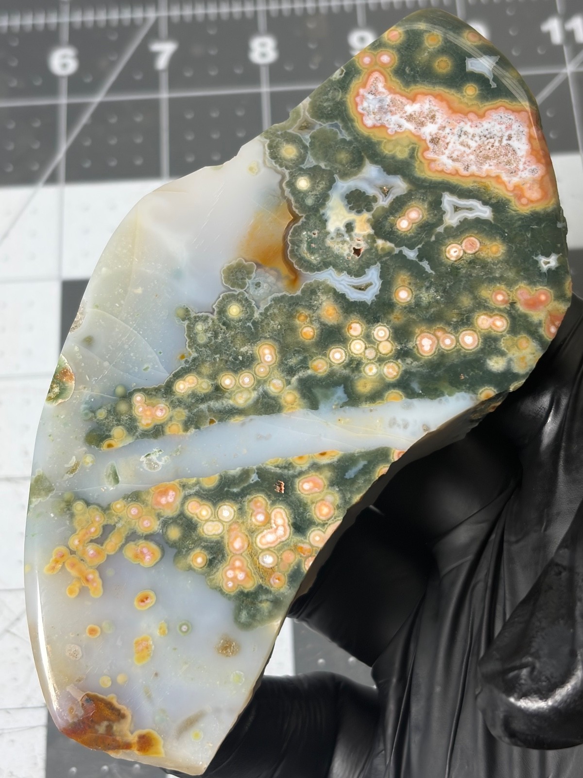 Excellent Ocean Jasper Old Stock Face Polished Free Form Orbs Excellent Ocean Jasper Old Stock Face Polished Free Form Orbs