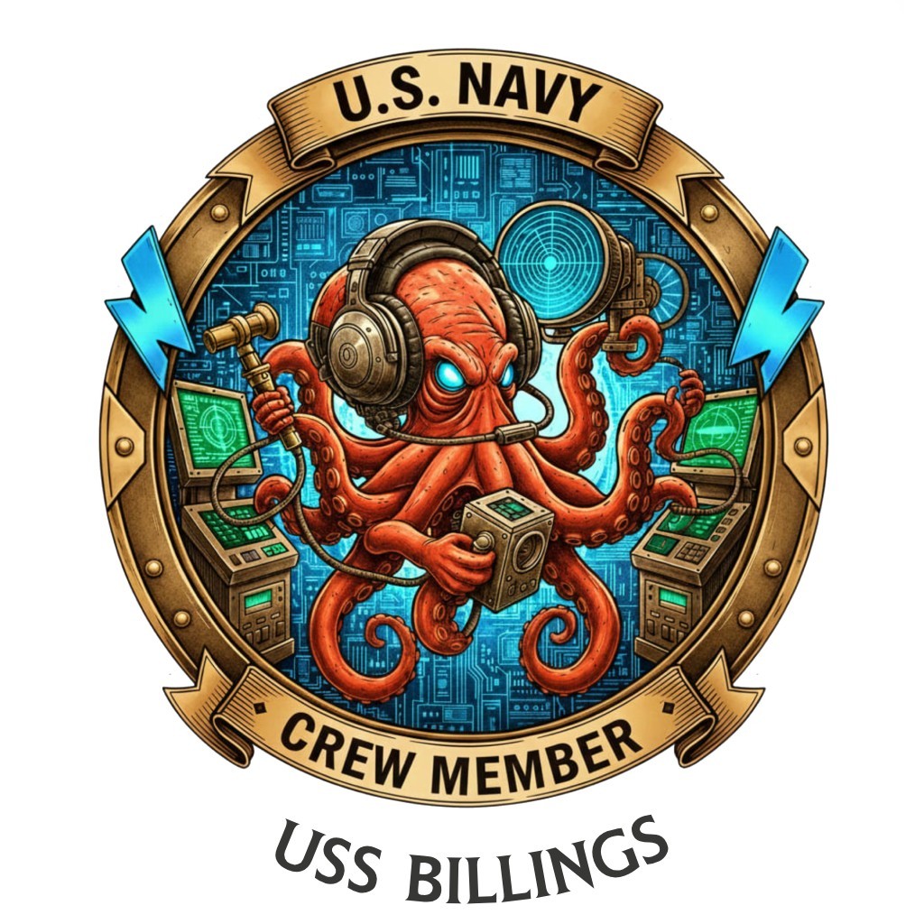 USS Billings Crew Member Navy Veteran LCS Littoral USN Gift Pride 4\