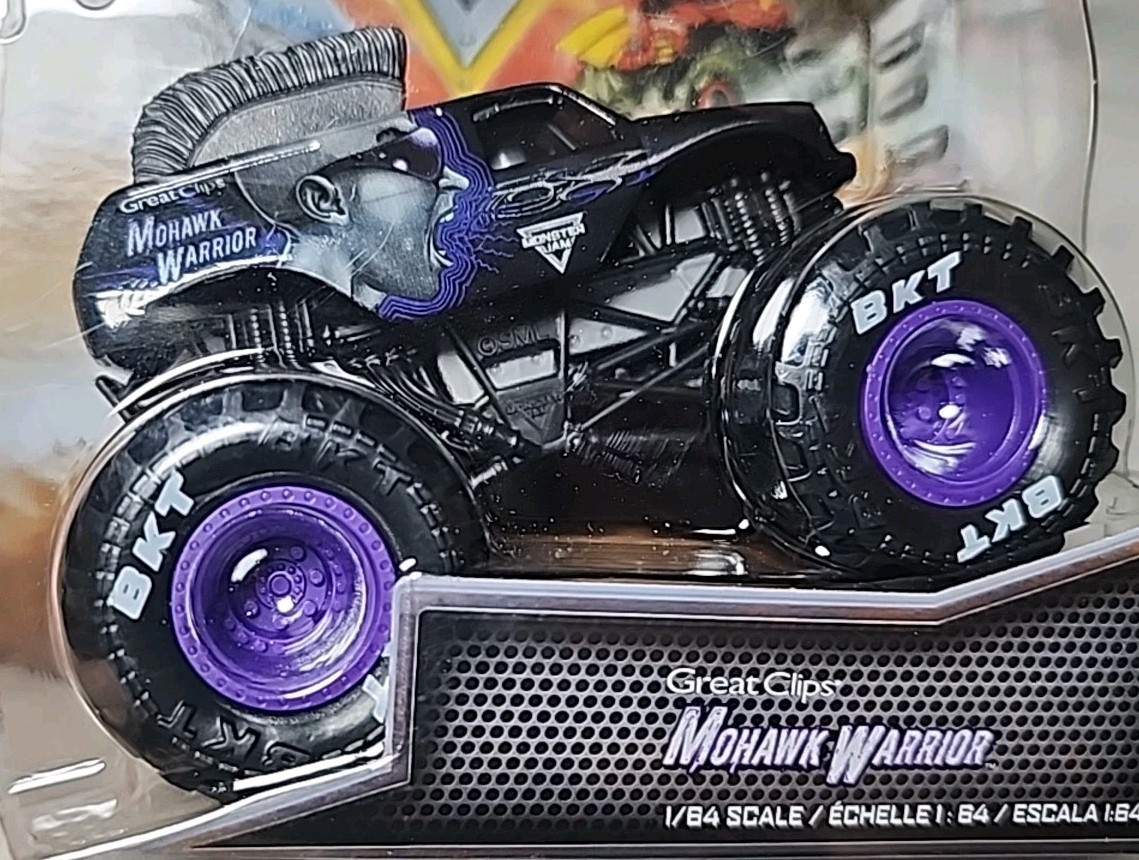 Great Clips Mohawk Warrior MONSTER JAM Truck 2024 1/64 Spin Master Series 36