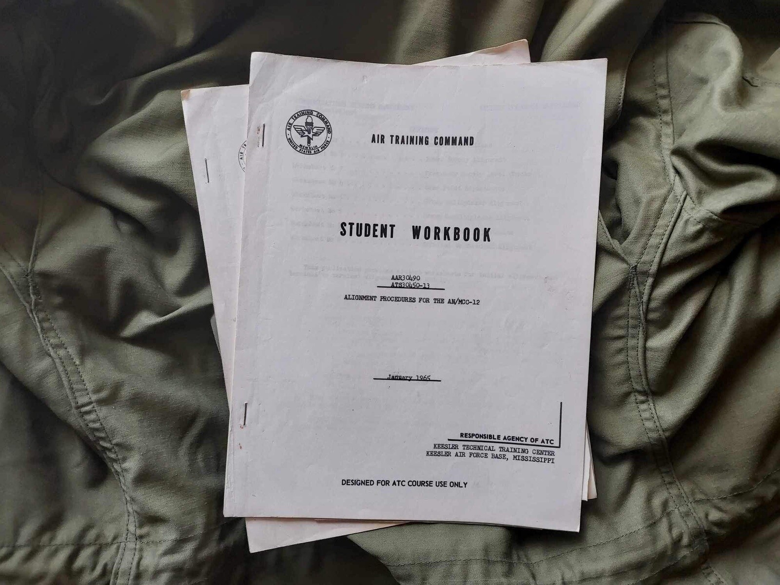 Vtg 1960s Viet-Nam US ATC Air Force Technical Student Workbook & Study Guide 
