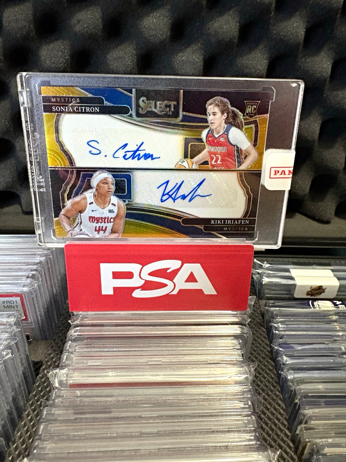 Panini 2025 Select Mystics Sonia Citron & Kiki Iriafen Gold Dual Auto RC 4/5