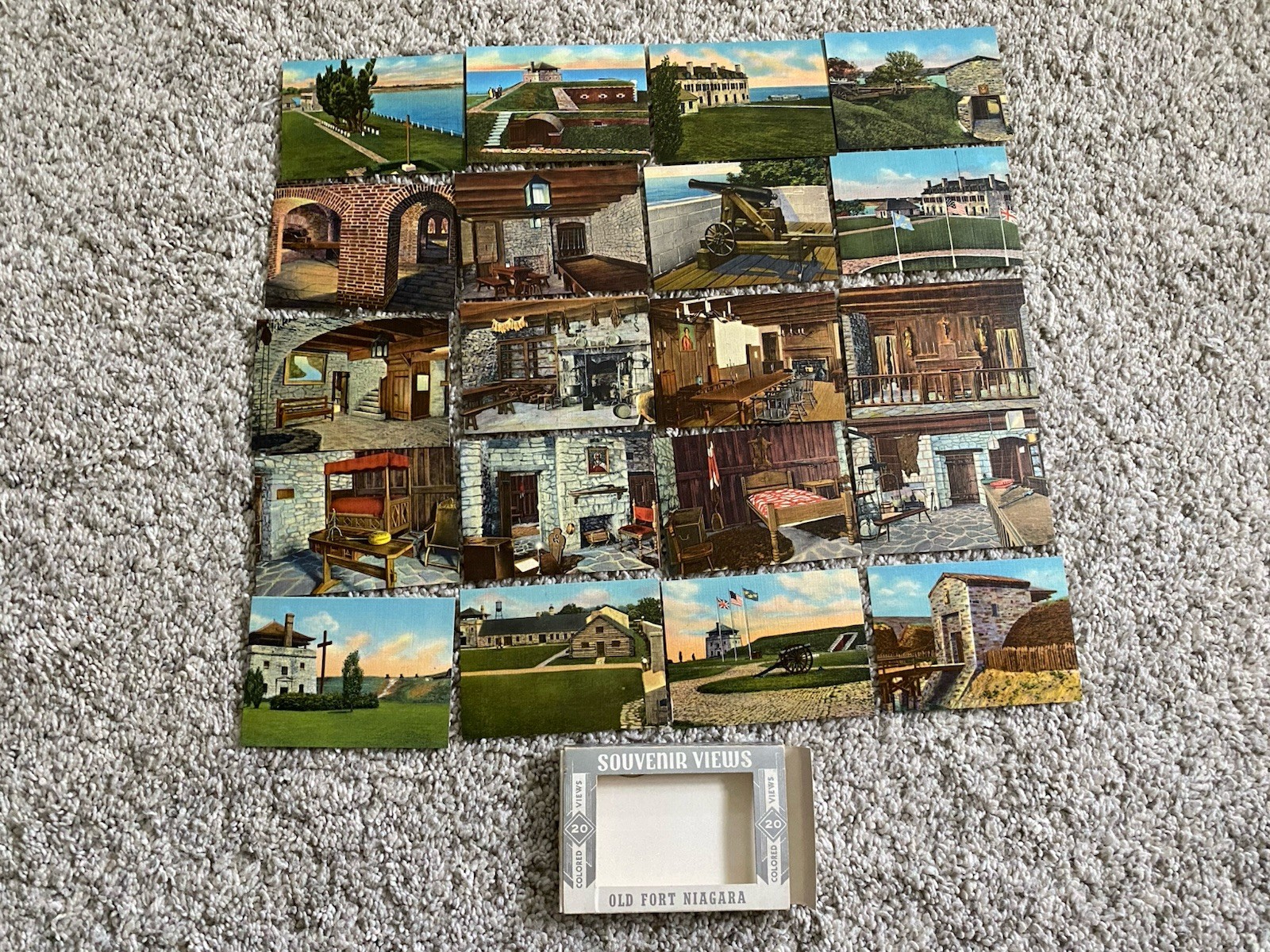 VTG 1930s Antique Historic Souvenir Old Fort Niagara 20 Views Illustrates Set EX VTG 1930s Antique Historic Souvenir Old Fort Niagara 20 Views Illustrates Set EX