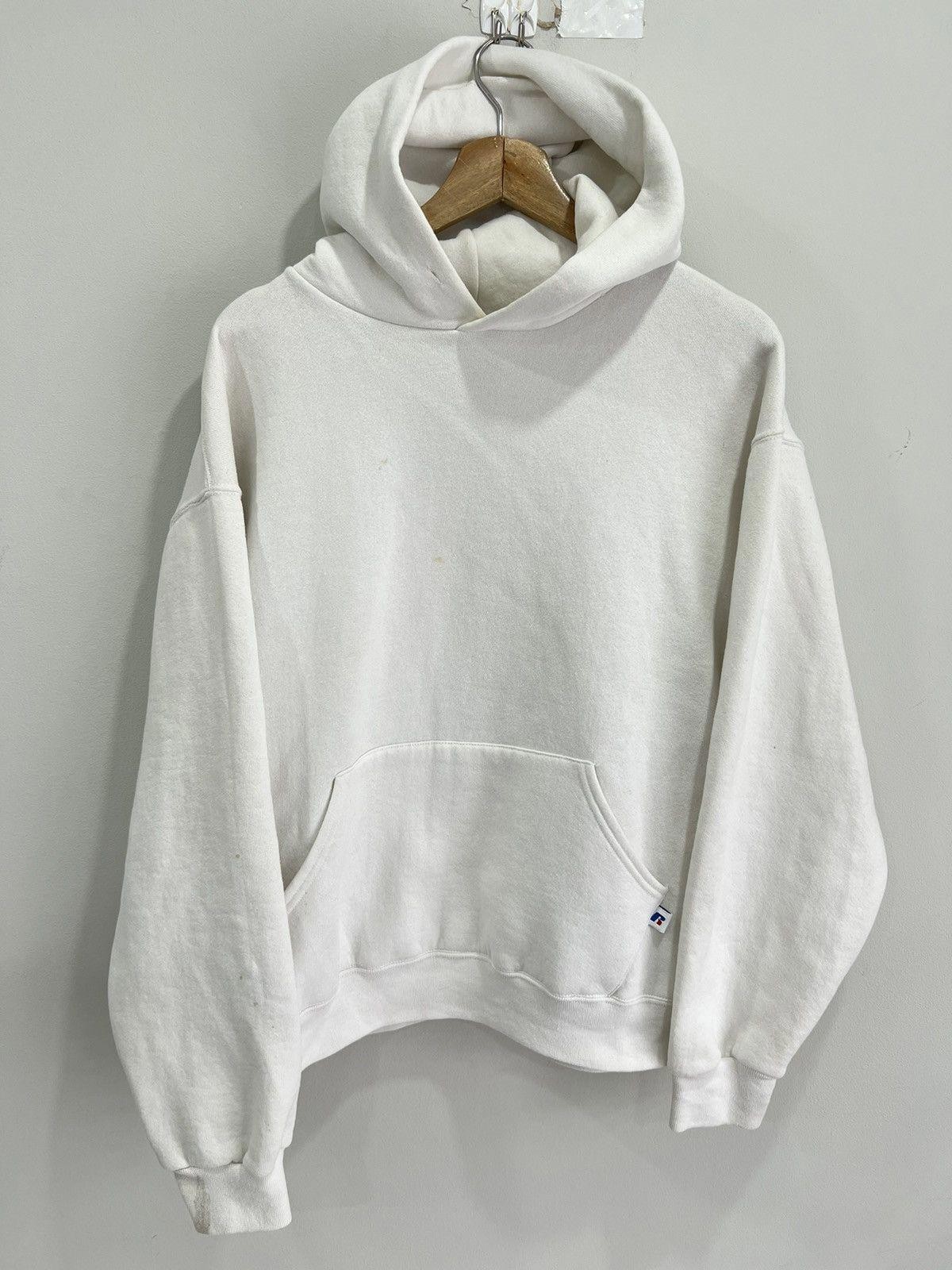 Vintage Russell Athletic Blank Hoodie Sweater white Vintage Russell Athletic Blank Hoodie Sweater white