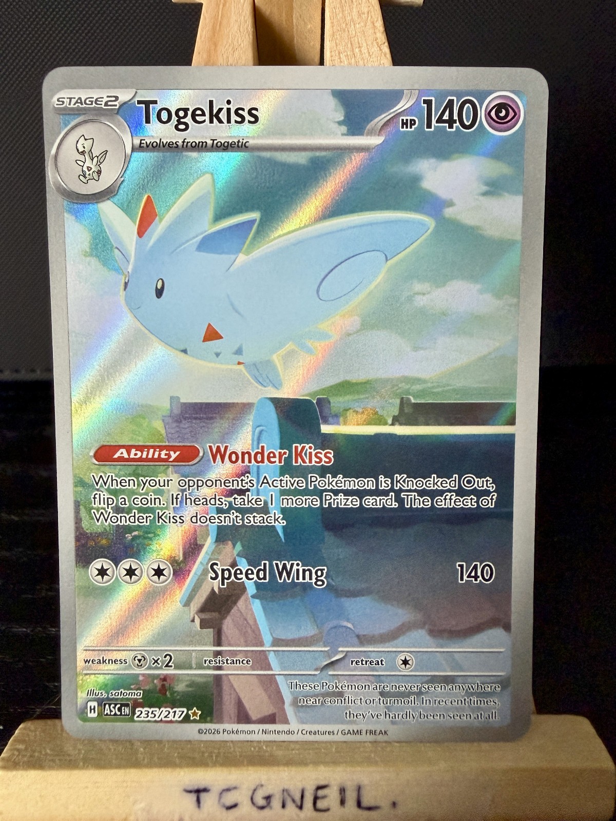 Togekiss 235 / 217 - Pokemon TCG Ascended Heroes Card - Pack Fresh / EN / NM Togekiss 235 / 217 - Pokemon TCG Ascended Heroes Card - Pack Fresh / EN / NM