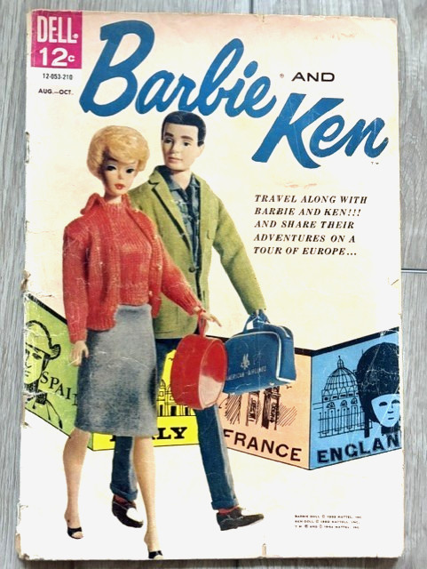 VINTAGE DELL BARBIE AND KEN COMIC COPYRIGHT 1958 1960 1962 GOOD RARE AUG - OCT
