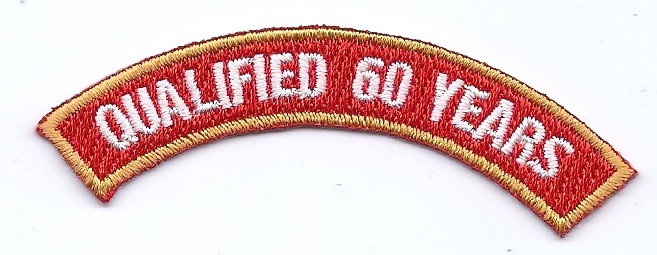 Holland Club Qualified 60 Years - Patch Rocker BC Patch Cat No C6995-60