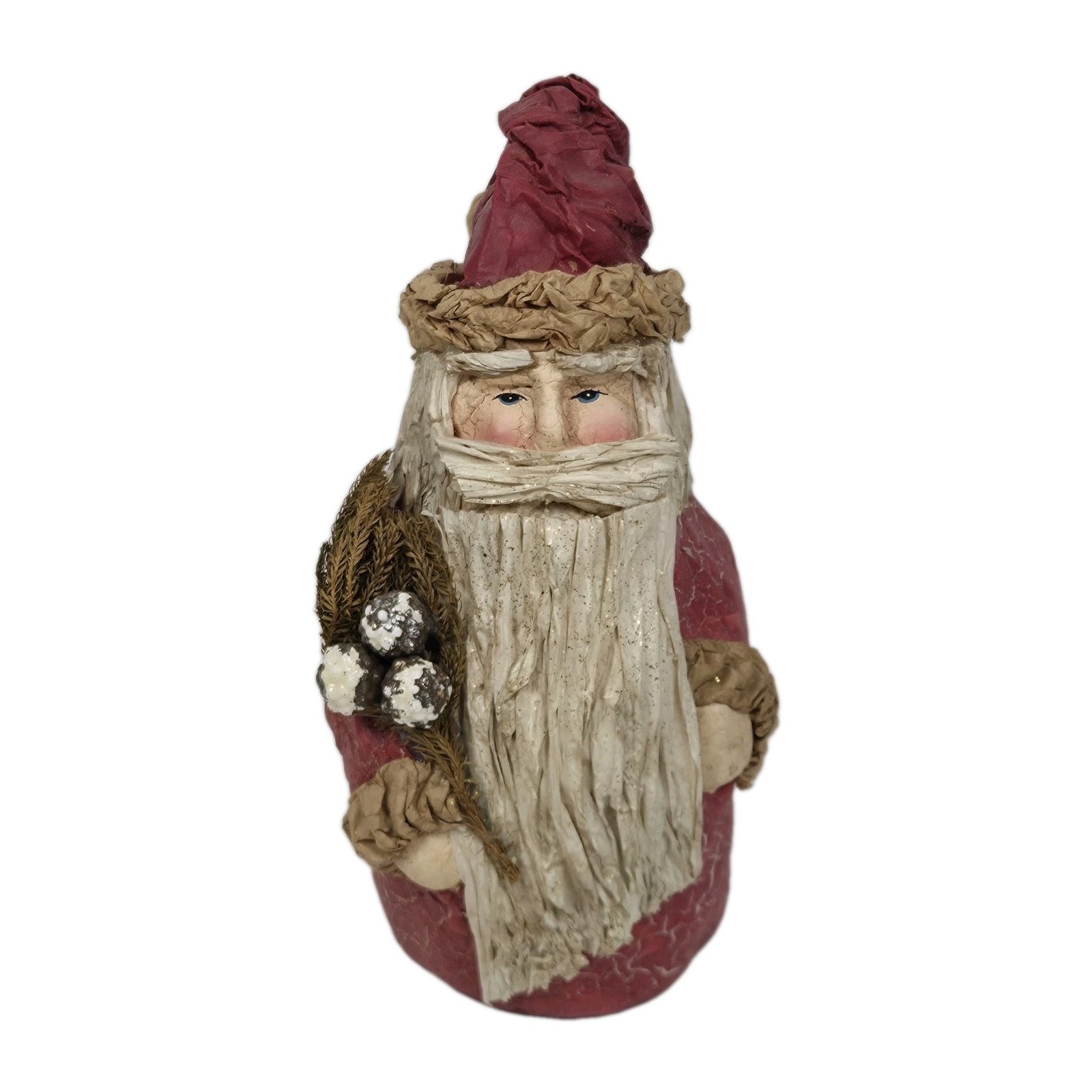Santa Clause Shelf Figurine Resin And Paper Mache  7 \