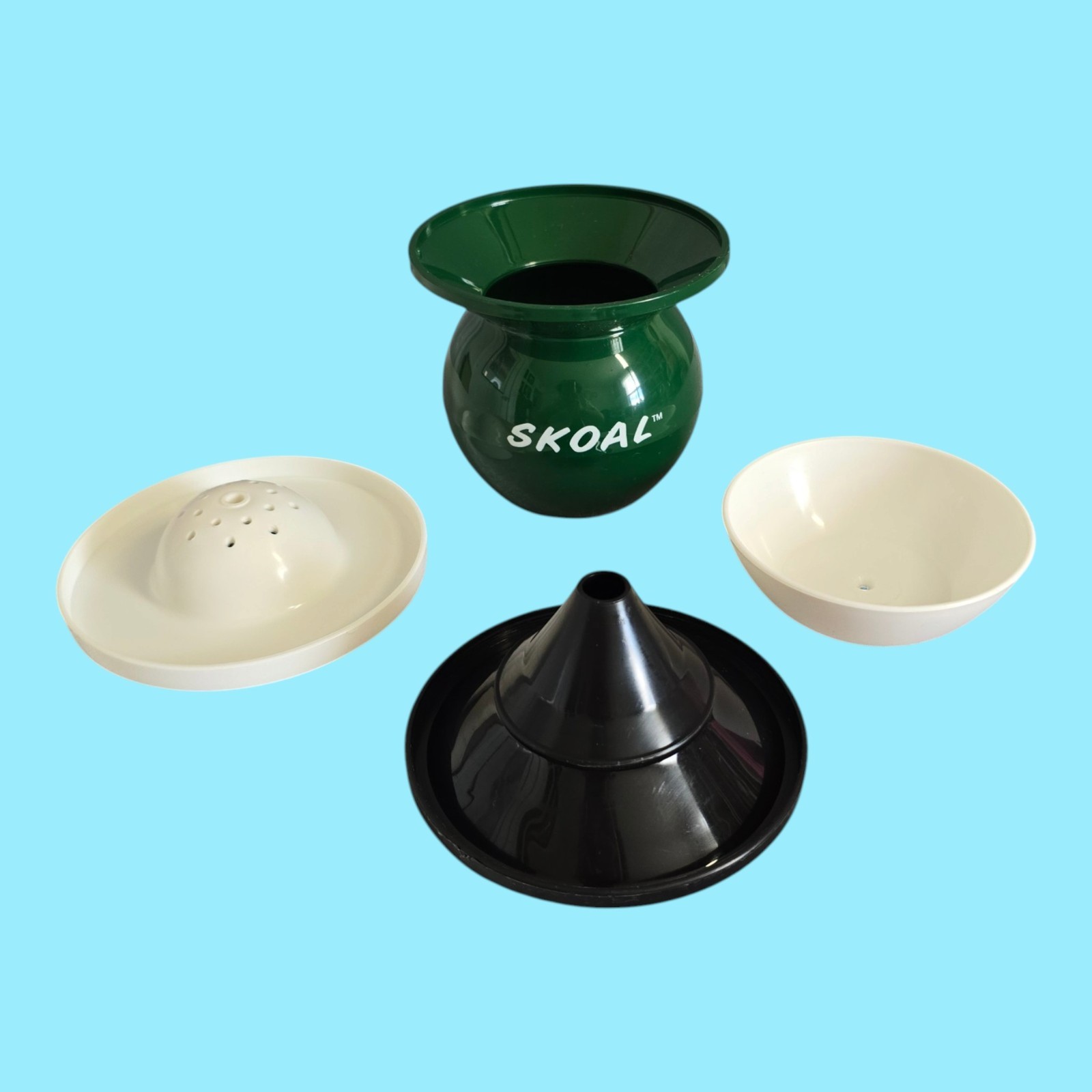 Vintage SKOAL Li'l Cus Spittoon Cuspidor Weighted Klebold Enterprises Green