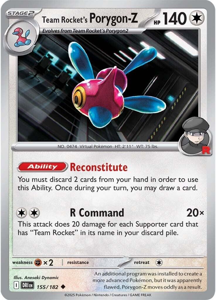 Team Rocket\'s Porygon-Z Reverse Holofoil [DRI - 155/182]