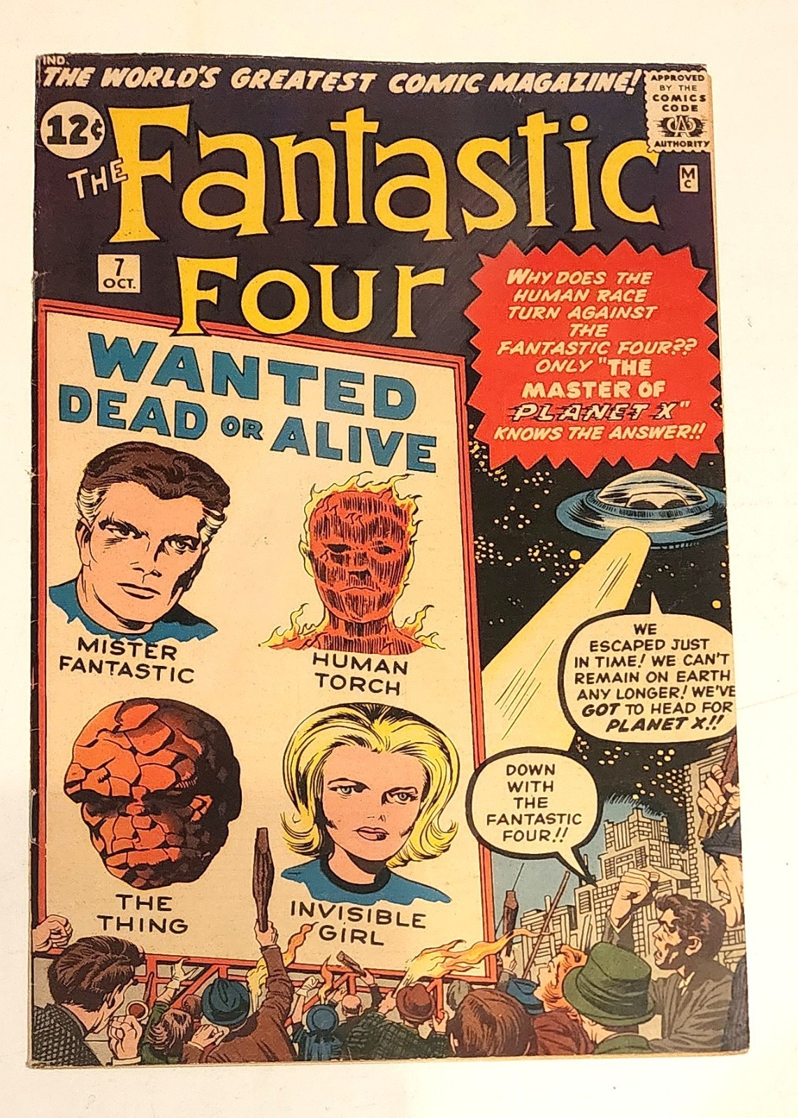 FAMTASTIC FOUR #7 KIRBY CLASSIC 1962 6.0 NICE EARLY COMIC