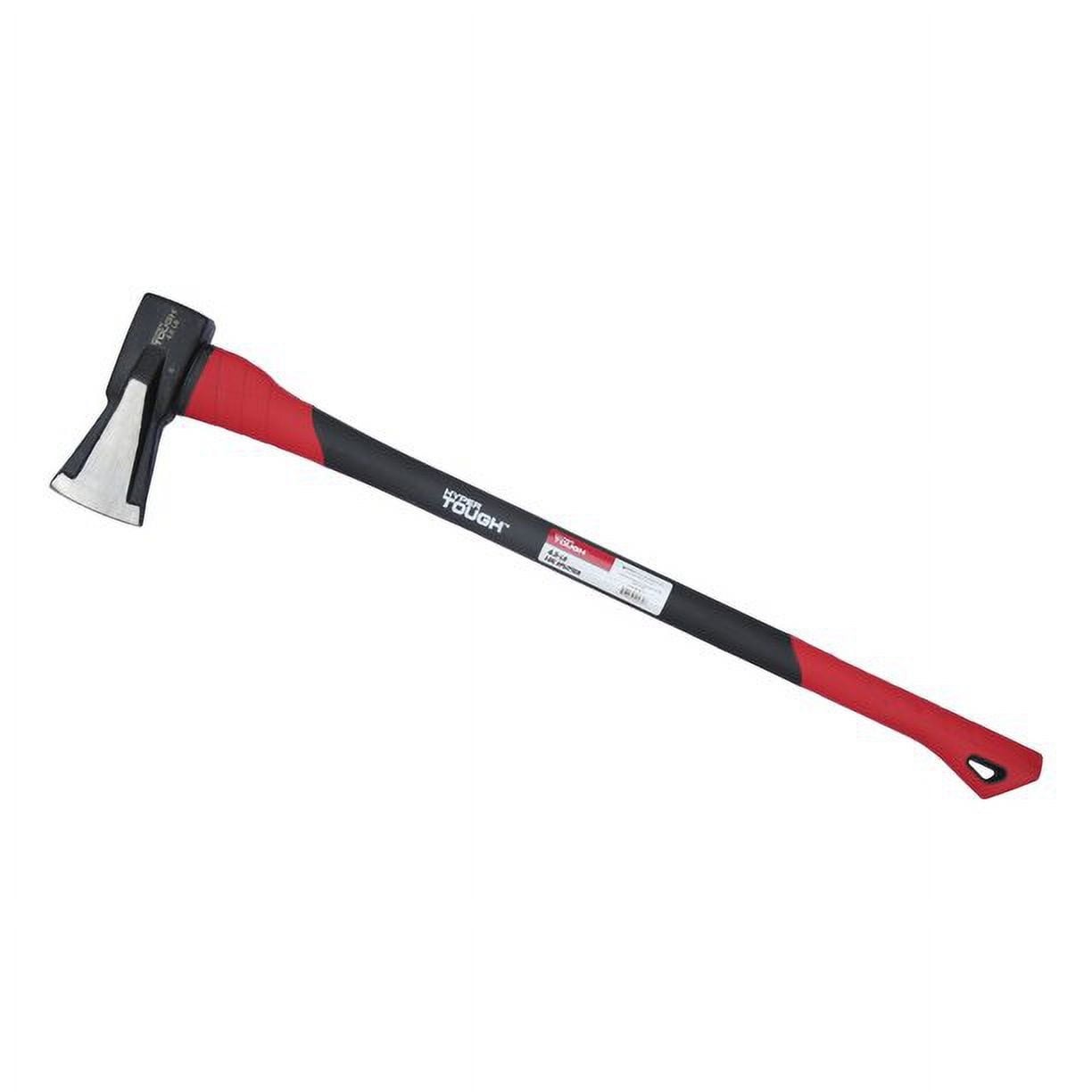 Heavy Duty 4.5 lb Log Splitting Axe with Fiberglass Handle and Forged Steel Head Heavy Duty 4.5 lb Log Splitting Axe with Fiberglass Handle and Forged Steel Head