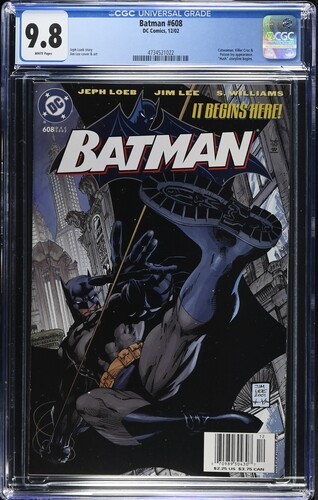 Batman #608 Newsstand CGC 9.8 Hush Storyline Begins Jim Lee Loeb DC 2002