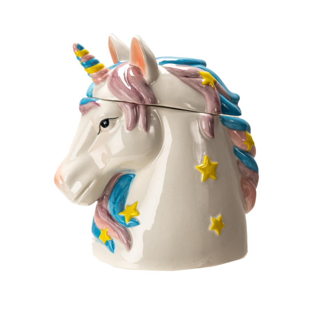 PT Pacific Trading Unicorn Hand Painted Ceramic Cookie Jar PT Pacific Trading Unicorn Hand Painted Ceramic Cookie Jar