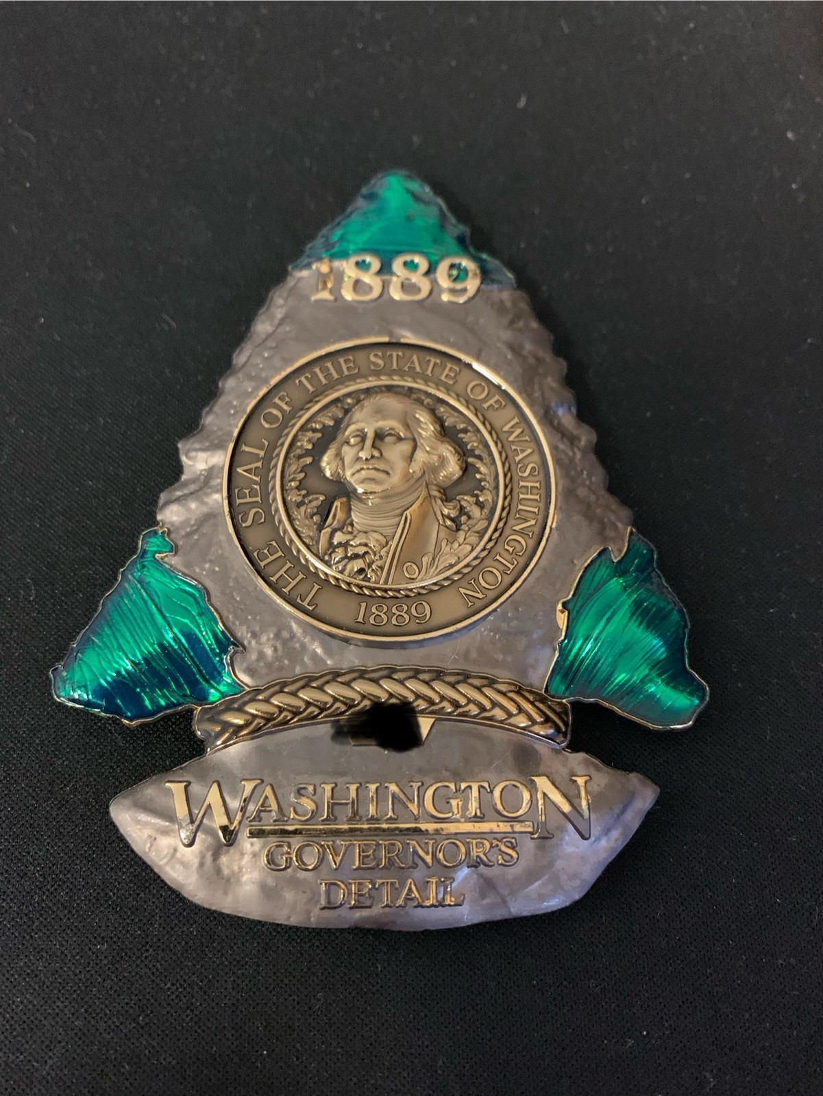 Washington WASPC Governor’s Detail Arrowhead Challenge Coin - Authentic And Rare Washington WASPC Governor’s Detail Arrowhead Challenge Coin - Authentic And Rare
