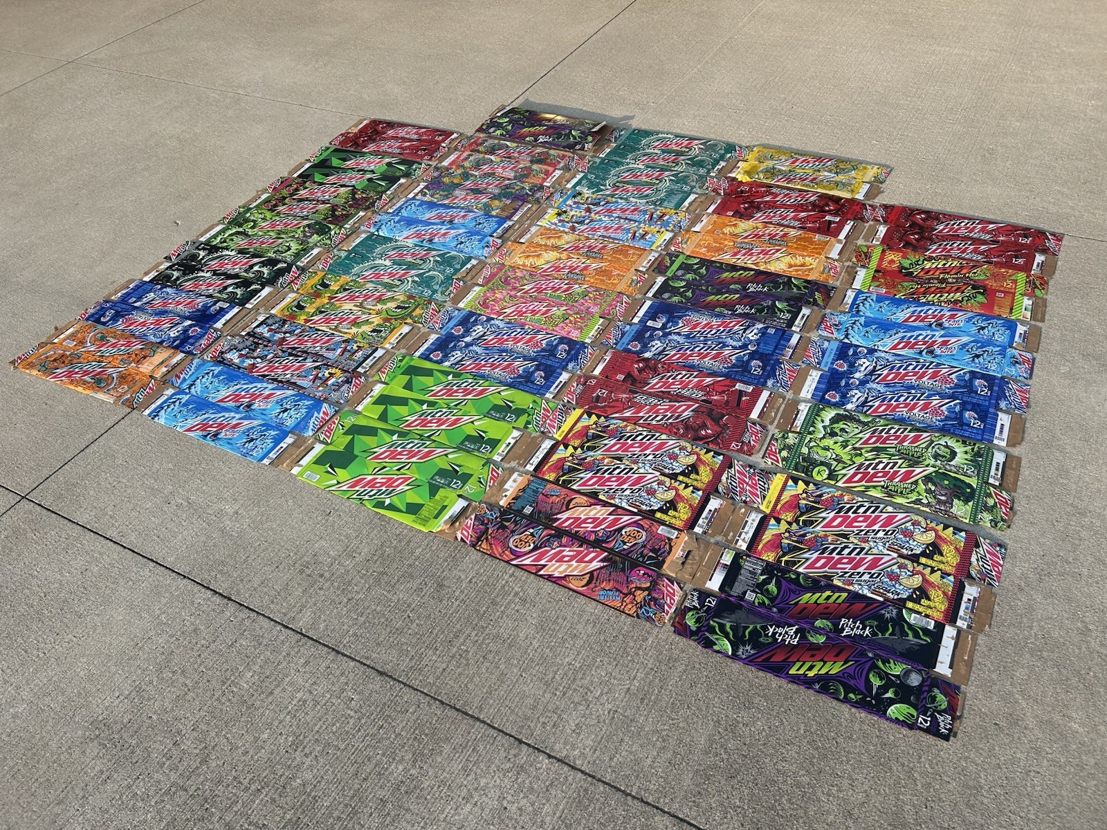 Mountain Dew 12 Pack Cardboard Collectables - Make An Offer