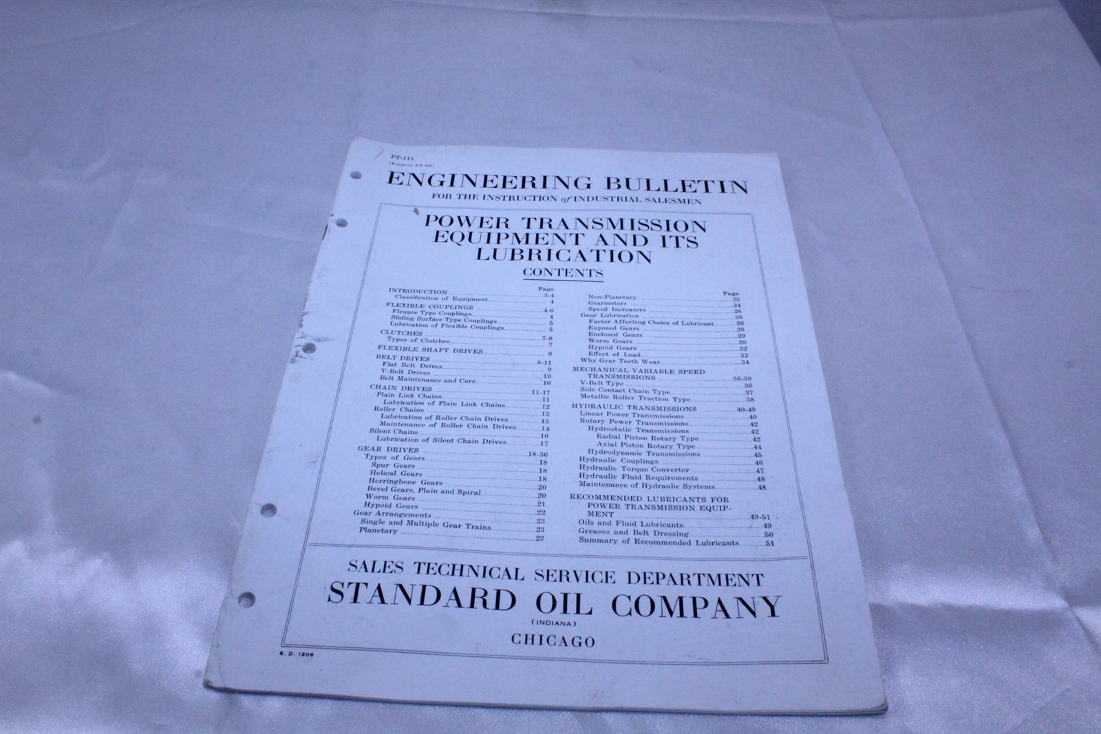 Vintage 1941 Copyright Standard Oil Company Engineering Bulletin Vintage 1941 Copyright Standard Oil Company Engineering Bulletin