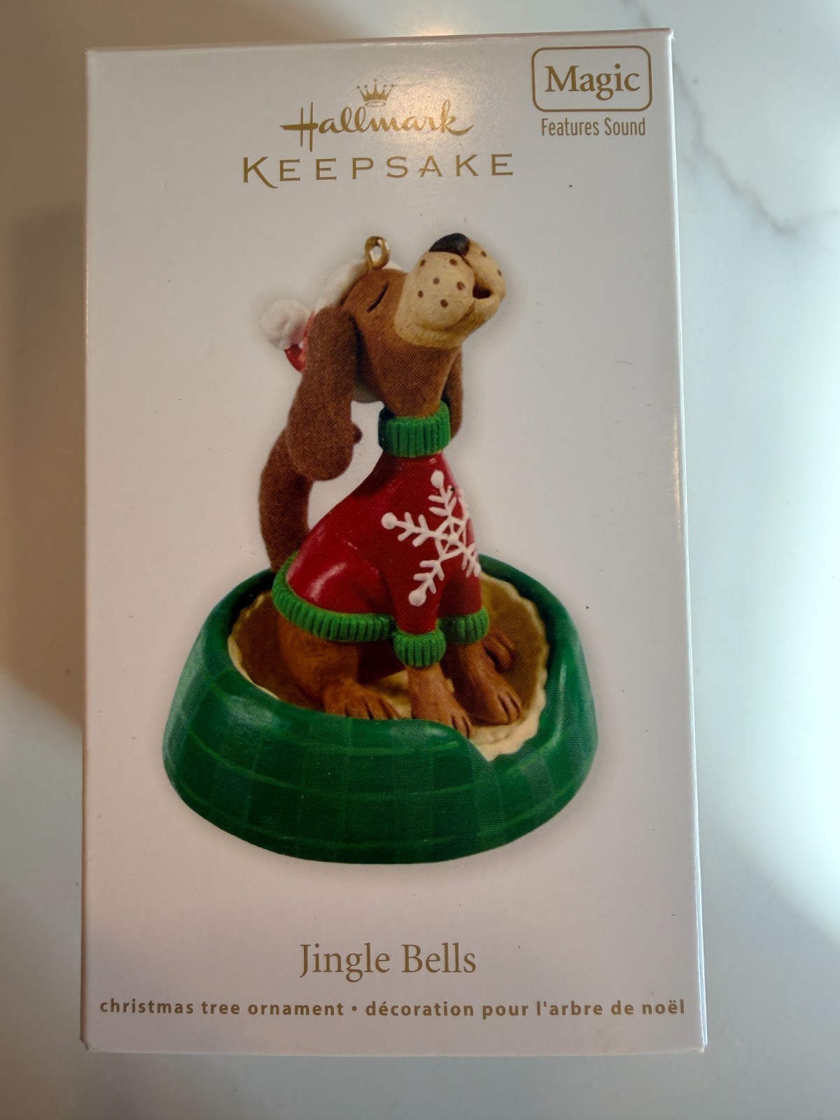 2012 Hallmark Keepsake Magic Ornament Jingle Bells Singing Howling Dog Boxed 2012 Hallmark Keepsake Magic Ornament Jingle Bells Singing Howling Dog Boxed