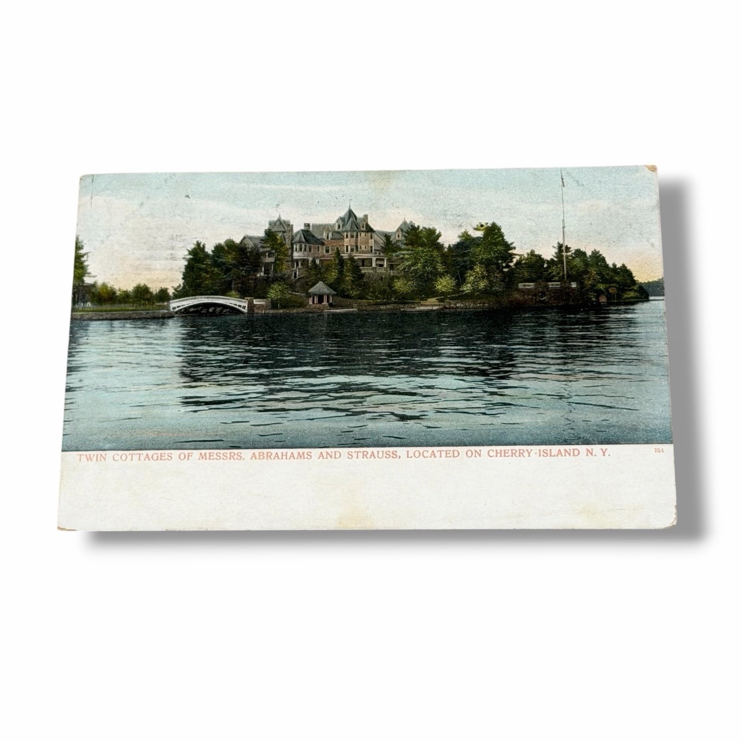 Postcard Twin Cottages of Messrs Abrahams & Strauss Cherry Island NY c1909 A492