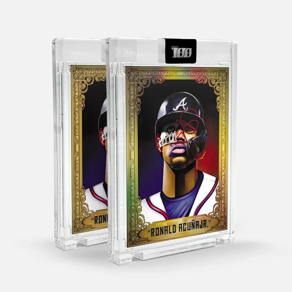 Topps Project 100 Card #6 Ronald Acuna Jr. by Malik Roberts Deluxe Edition #/100