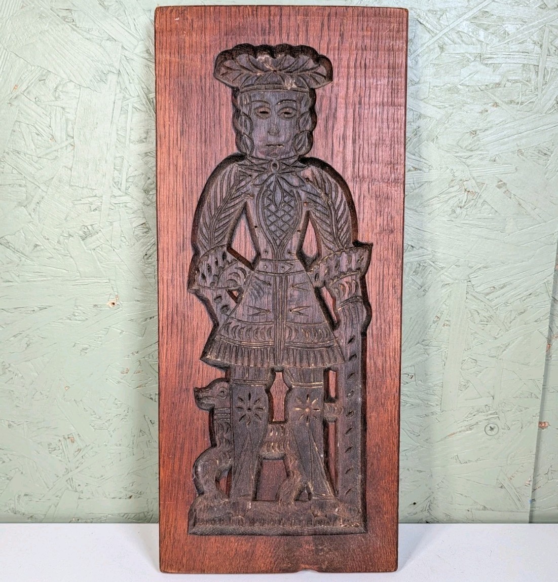 Antique Dutch/German Wood Springerle King Cookie Board Mold Stamp Press Antique Dutch/German Wood Springerle King Cookie Board Mold Stamp Press