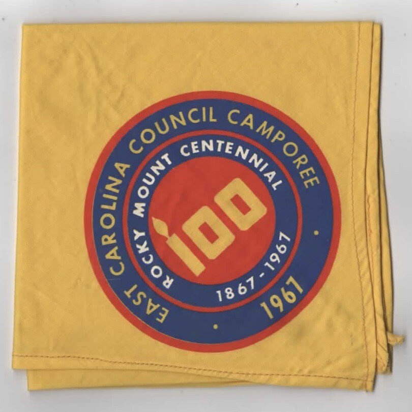 1967 Rocky Mount Centennial East Carolina Council Camporee Neckerchief [NC-4157]