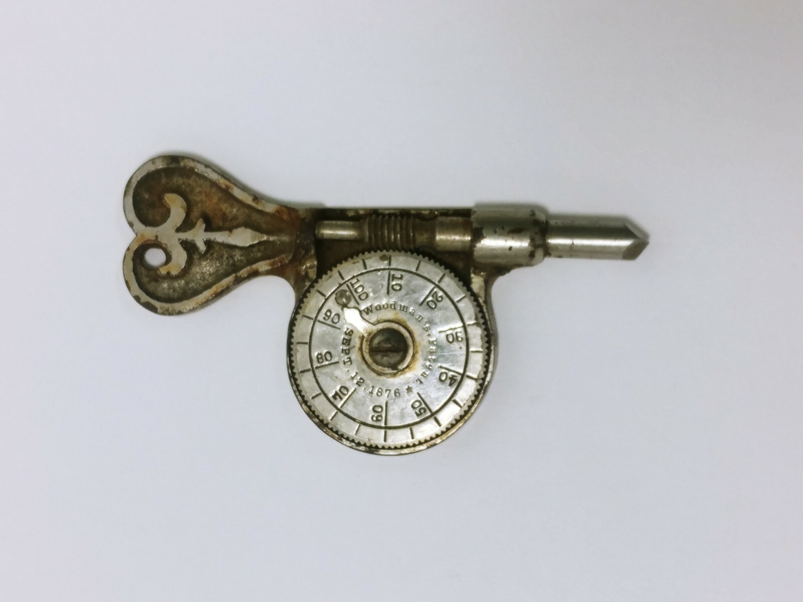 Woodman's Tachometer Speed Indicator Ornate September 12, 1876 Patent Date Woodman's Tachometer Speed Indicator Ornate September 12, 1876 Patent Date