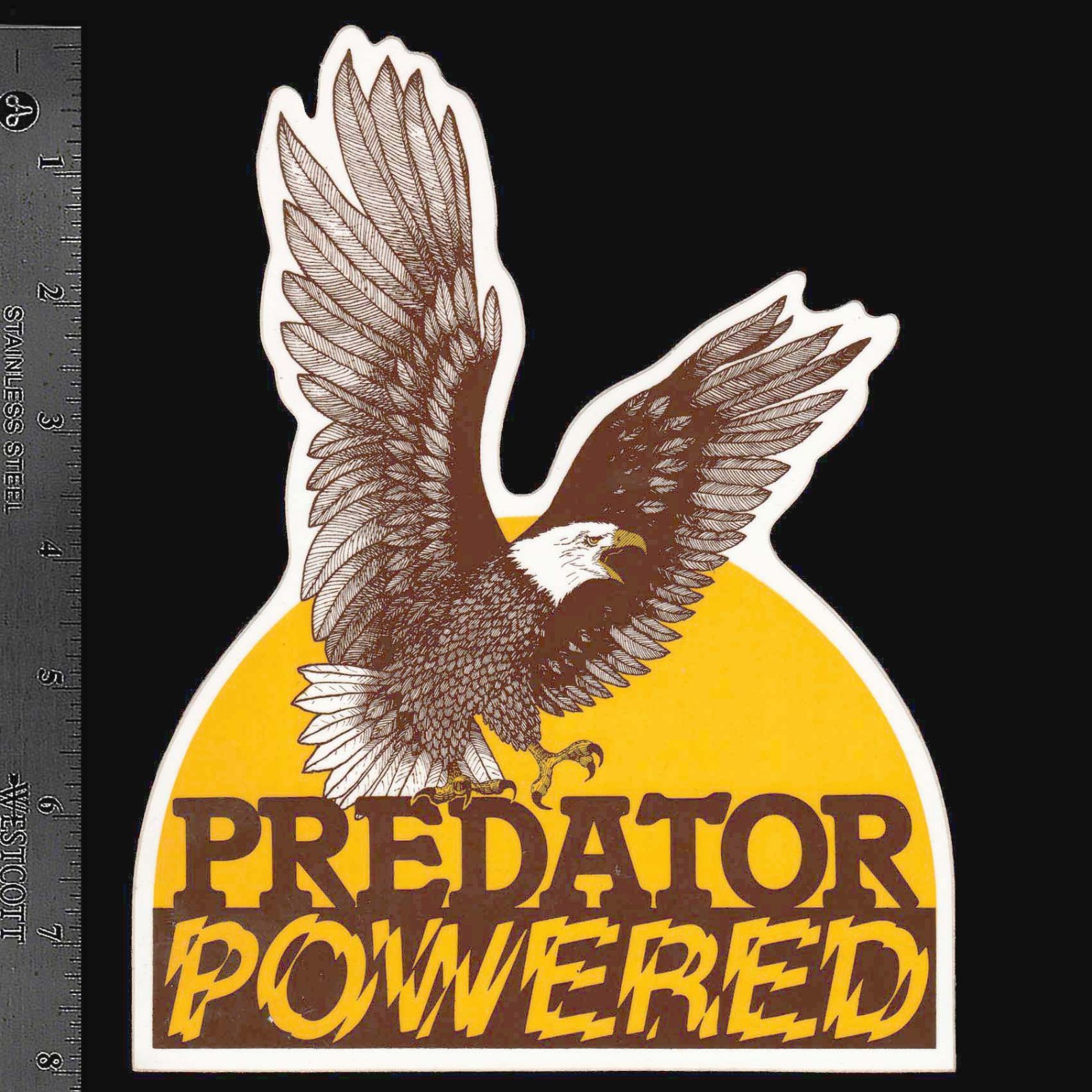 PREDATOR Powered - Carburetors - Orig. Vintage 1970\'s 80’s Racing Decal/Sticker PREDATOR Powered - Carburetors - Orig. Vintage 1970\'s 80’s Racing Decal/Sticker