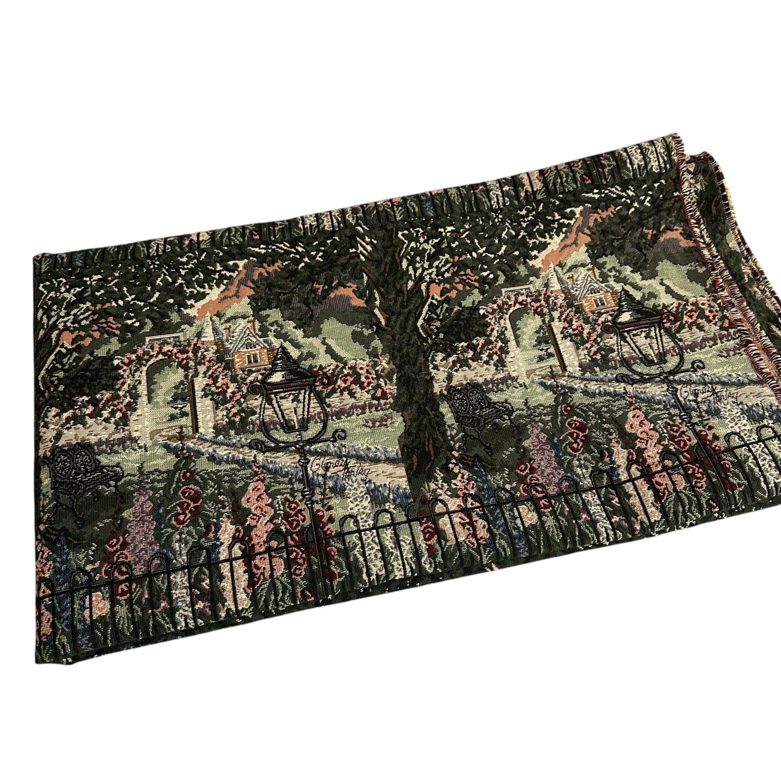 Vintage Glynda Turley Tapestry Upholstery Fabric Romantic Garden 57” x 55”
