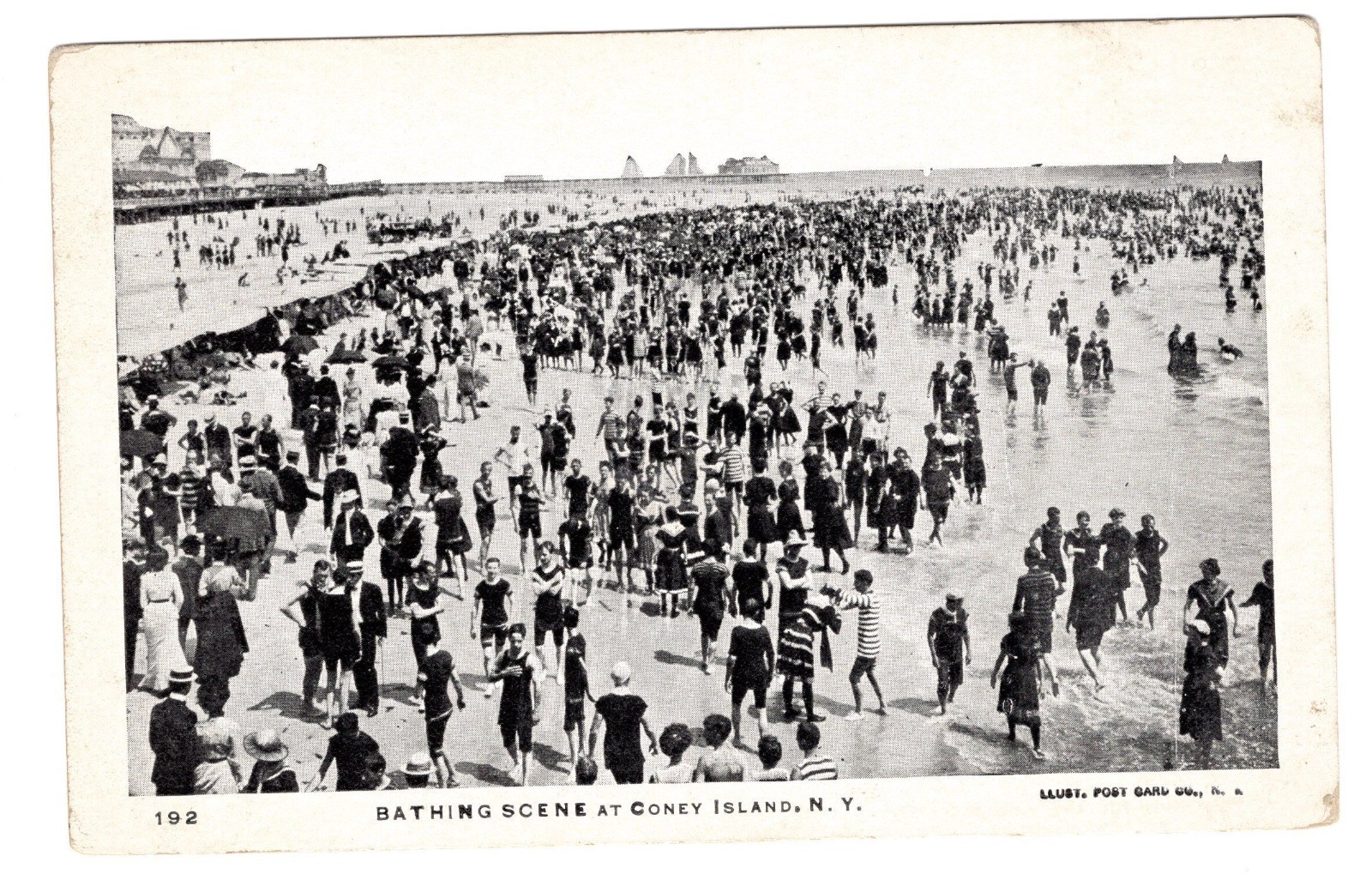 Bathing Scene at Coney Island, New York postcard- see scans