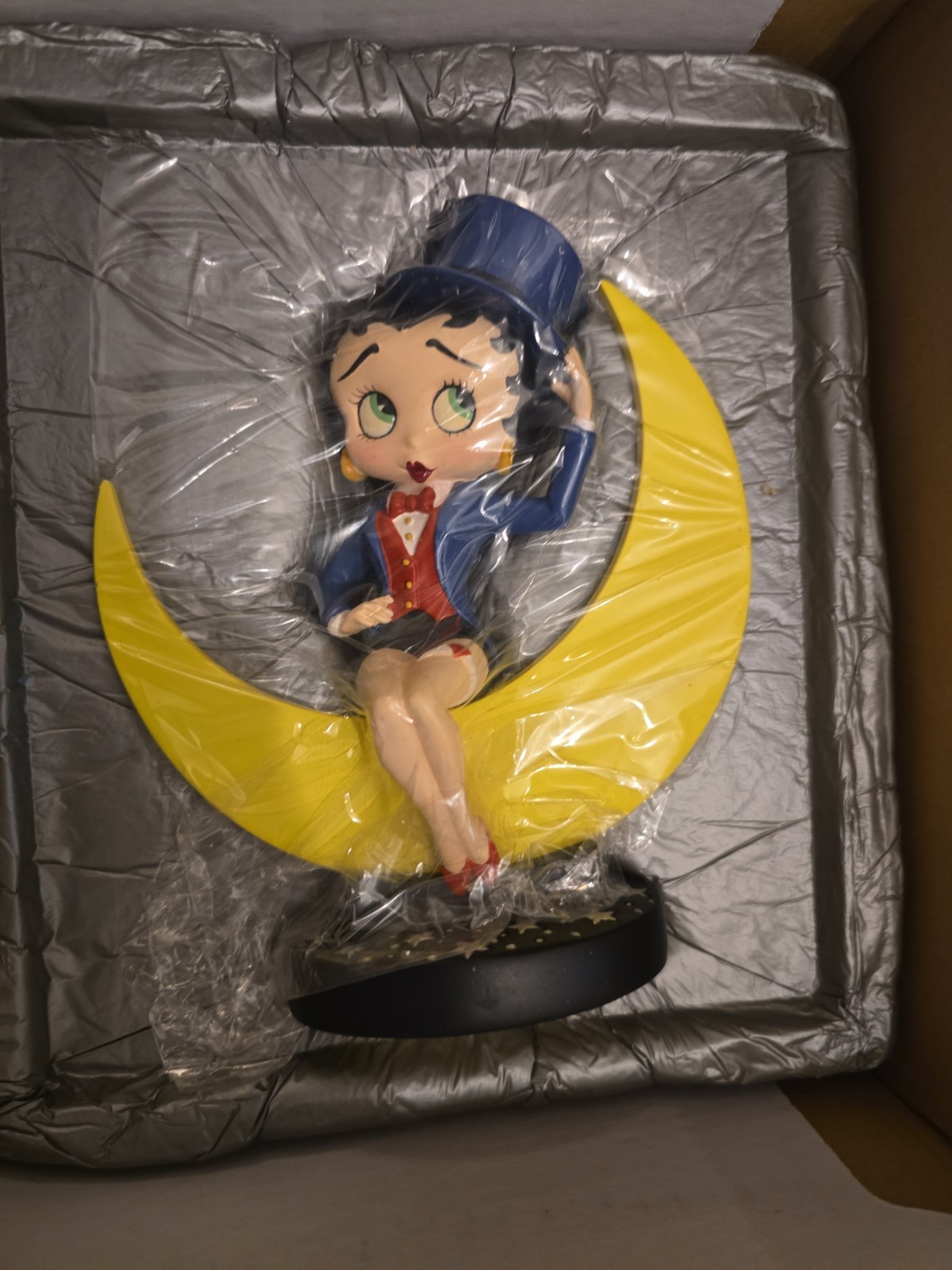 NOS RETIRED BETTY BOOP MOON GLOW FIGURINE DANBURY MINT~  New In Box moonglow