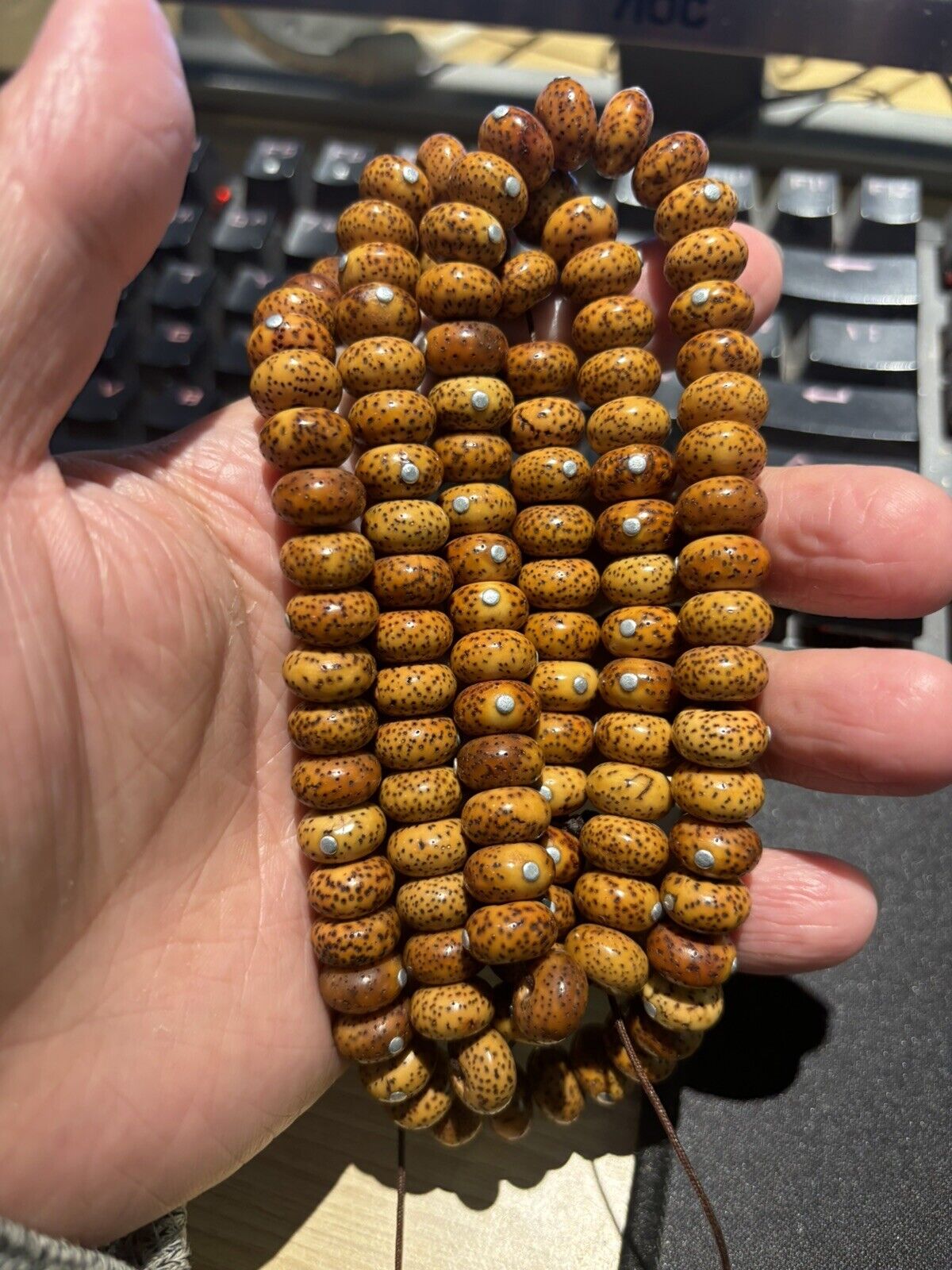 108 Mala Prayer Beads Natural Buddhist Xing Yue Bodhi Silver Plated Bracelet