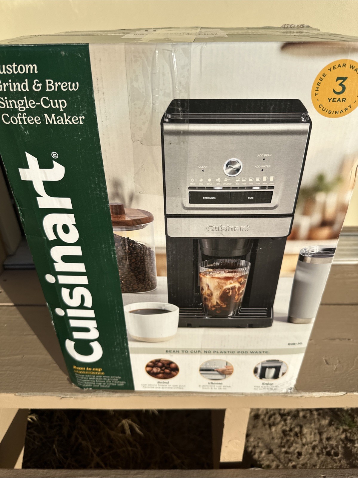 Cuisinart Custom Grind & Brew Single-Cup Coffee Maker DGB-30