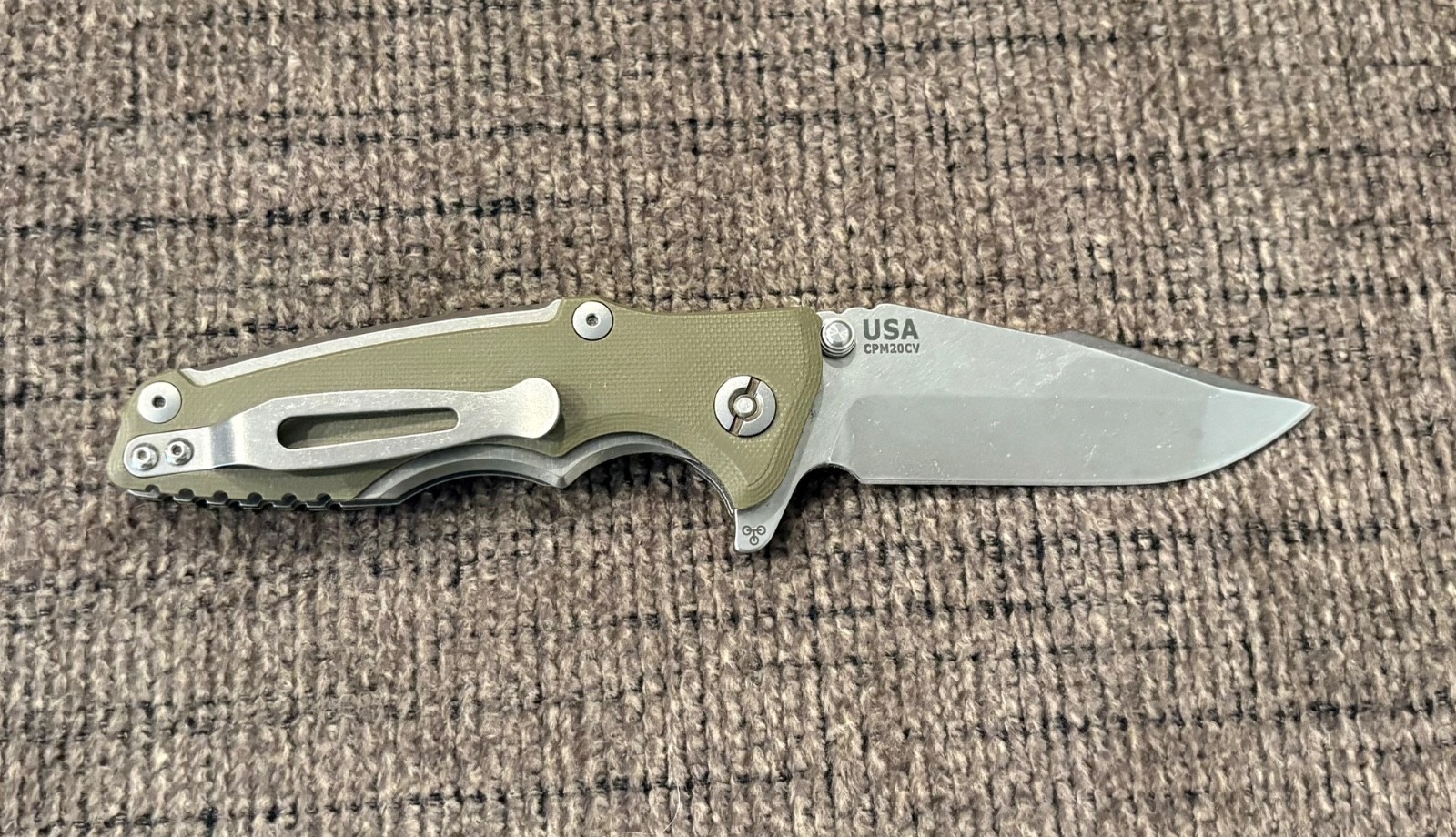 Hinderer Eklipse 3.0 Harpoon Spanto Tri-way Stonewash OD Green G10
