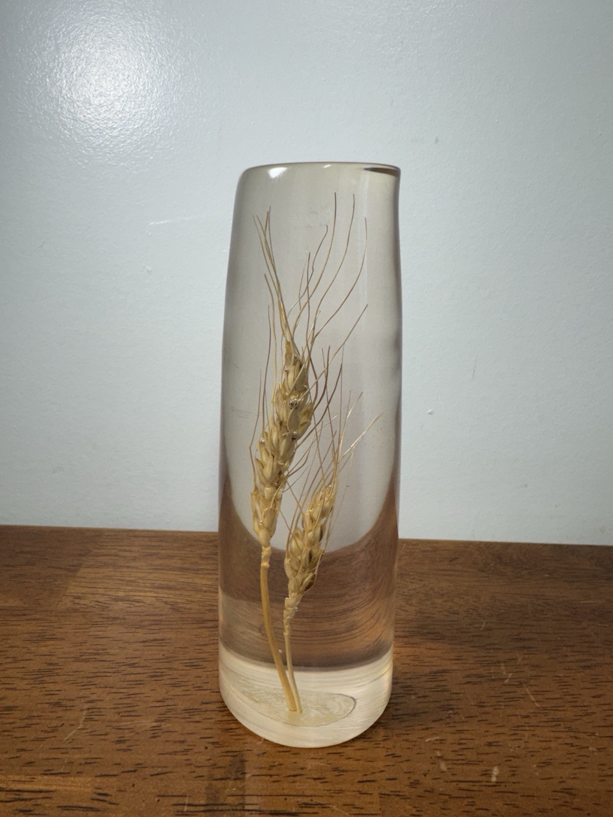 Vintage Daisyglas Hand Crafted Lucite Resin Wheat Paperweight Decor Campbell CA