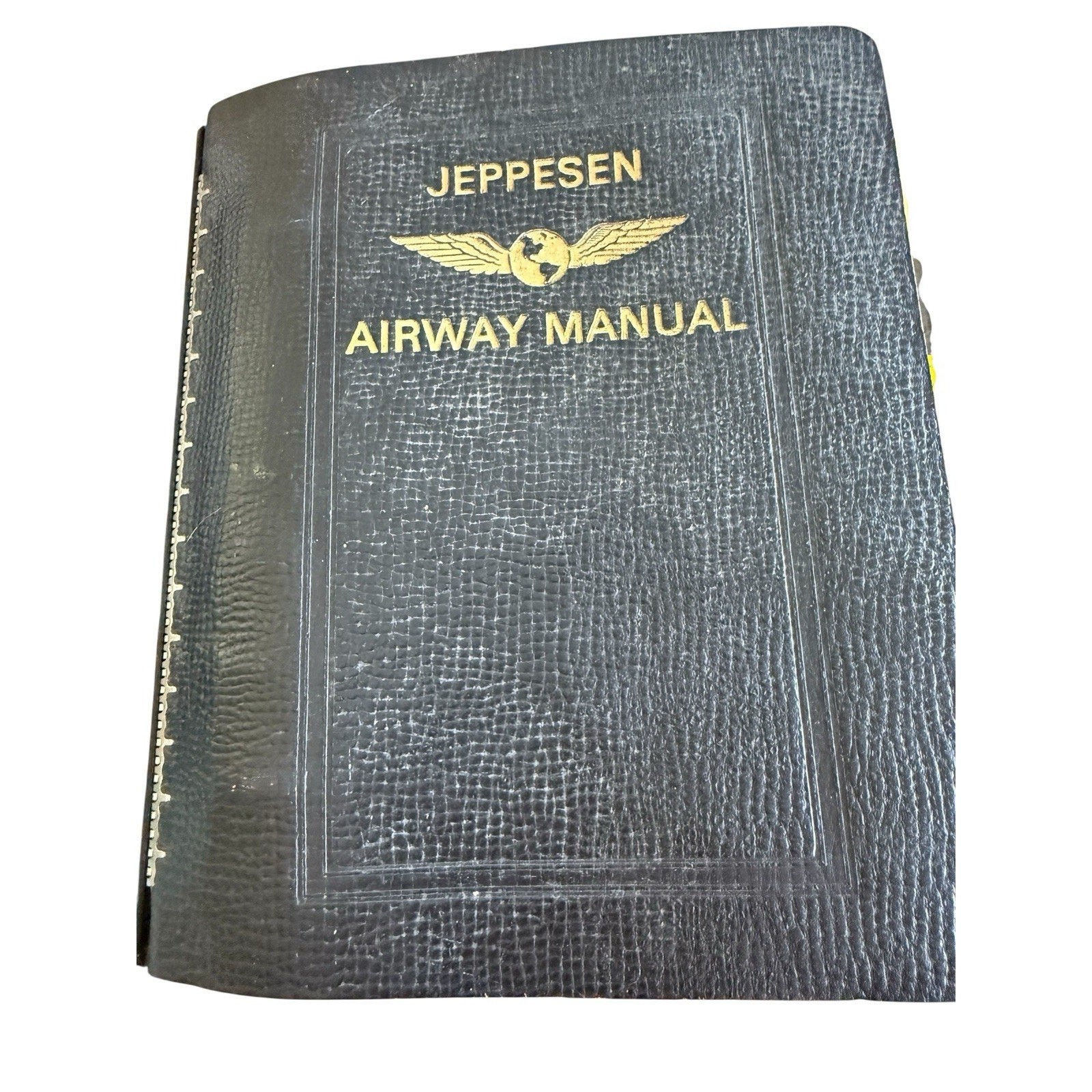 VTG Jeppesen Airway Binder Manual MidWest USA 1980s Map Charts leather 9 States VTG Jeppesen Airway Binder Manual MidWest USA 1980s Map Charts leather 9 States