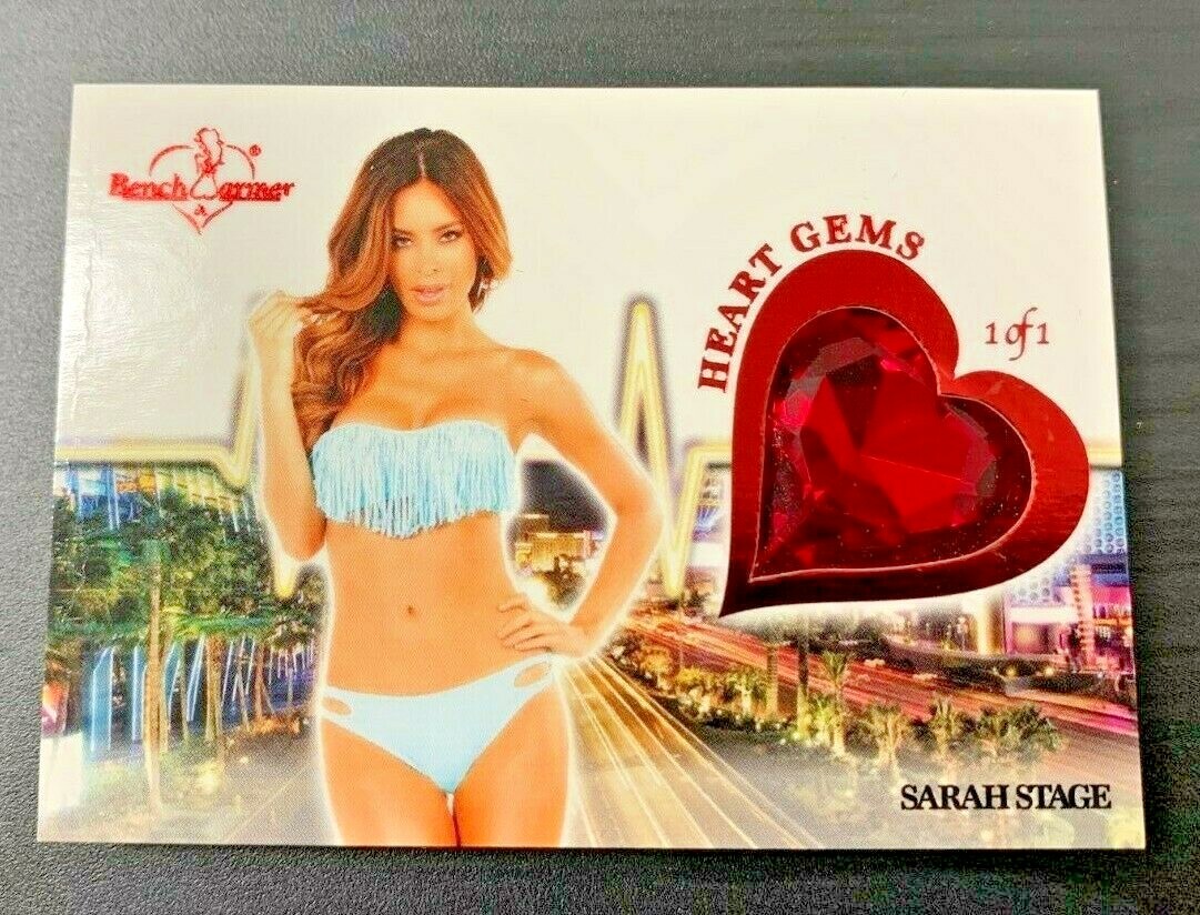 SARAH STAGE 2020 BENCHWARMER VEGAS BABY HEART GEMS RED FOIL 1/1 SARAH STAGE 2020 BENCHWARMER VEGAS BABY HEART GEMS RED FOIL 1/1