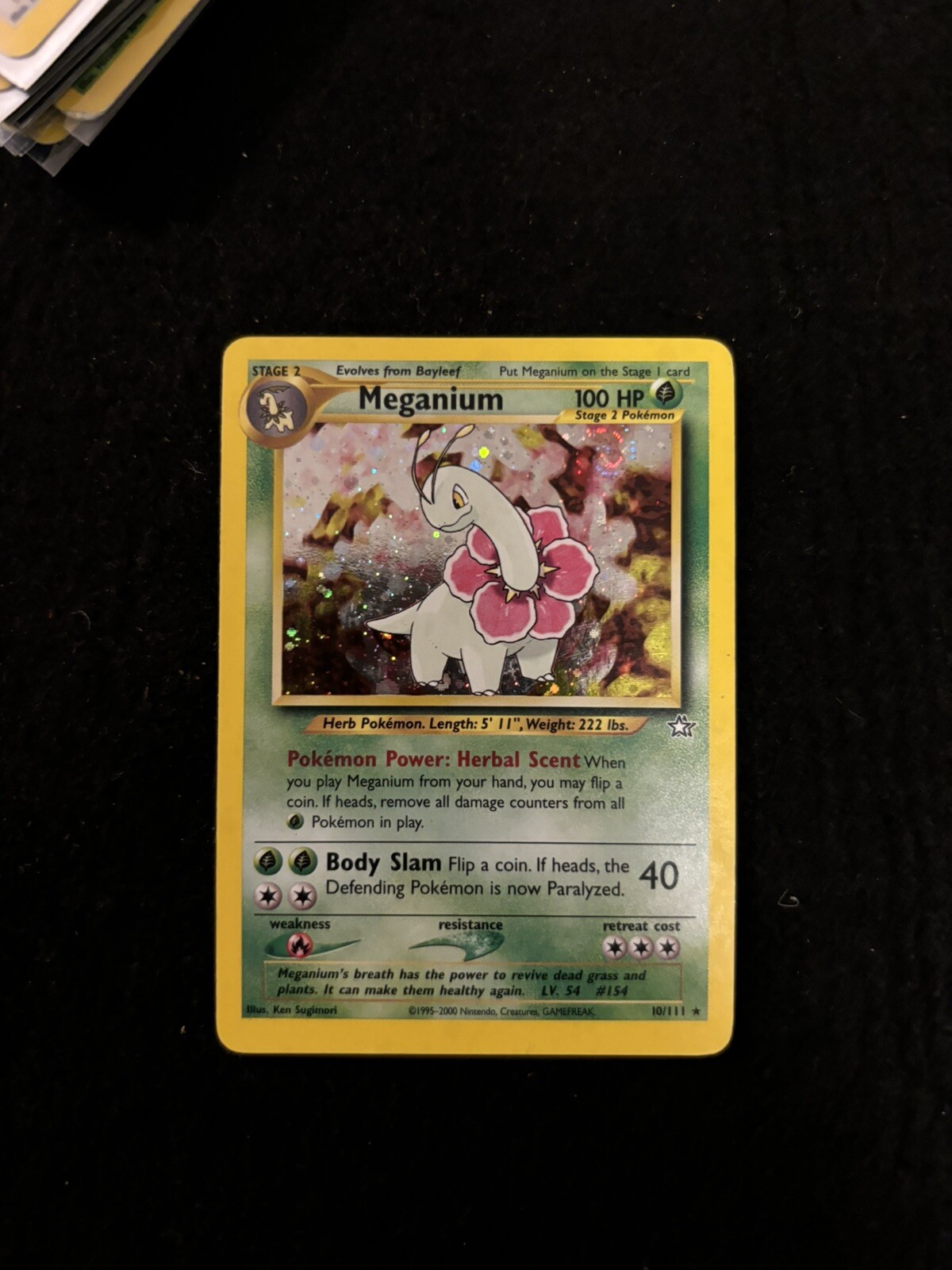 MEGANIUM 10/111 | Exc | Neo Genesis Holo WOTC Pokemon Card