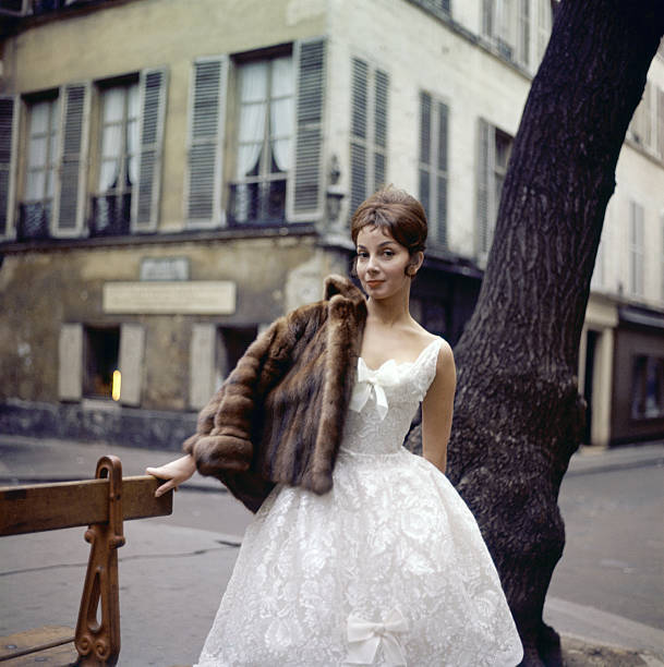 Andrea Parisy on the Place de Furstenberg in Paris circa 1960 France OLD PHOTO 2