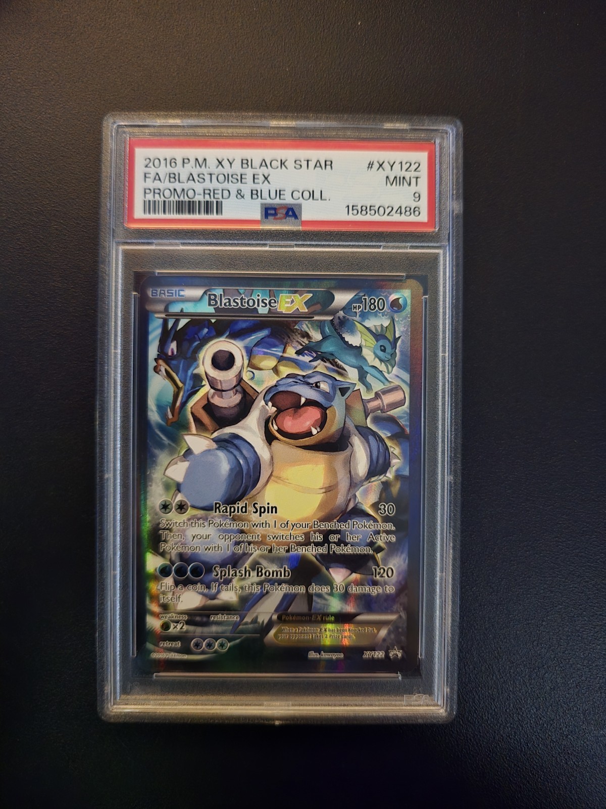 New Cert PSA 9 Pokemon TCG 2016 Blastoise EX XY122 Black Star Promo Red Blue New Cert PSA 9 Pokemon TCG 2016 Blastoise EX XY122 Black Star Promo Red Blue