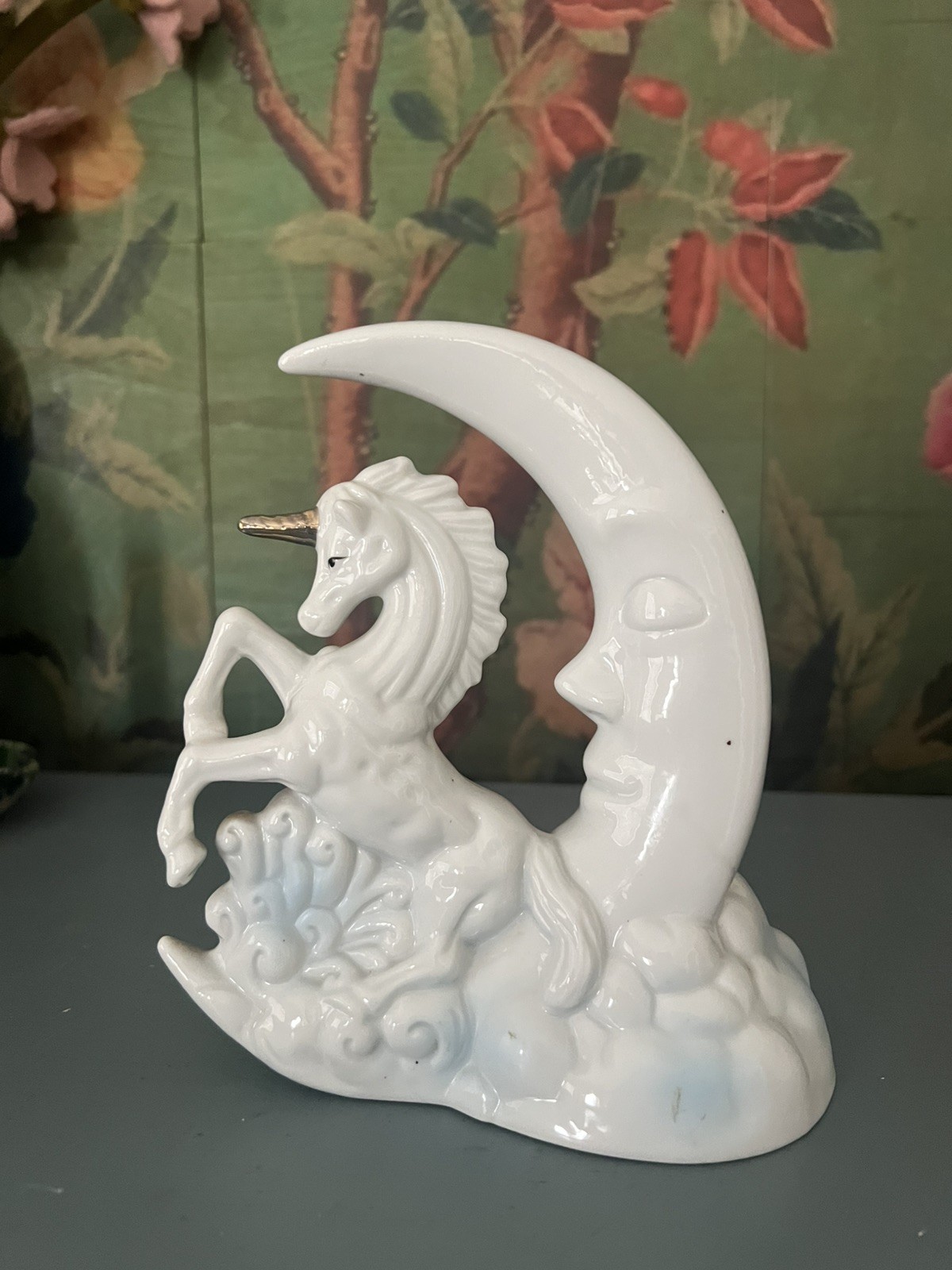 EMSON PORCELAIN MOON UNICORN FIGURE Y2K ‘90s Celestial *For Parts* EMSON PORCELAIN MOON UNICORN FIGURE Y2K ‘90s Celestial *For Parts*