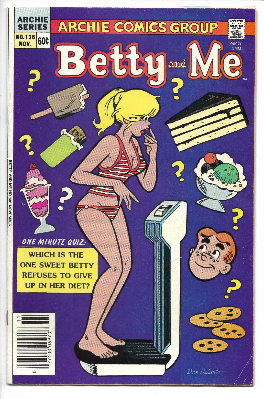 Betty and Me # 136 / Dan DeCarlo Bikini Cover / Archie Comics / 1983