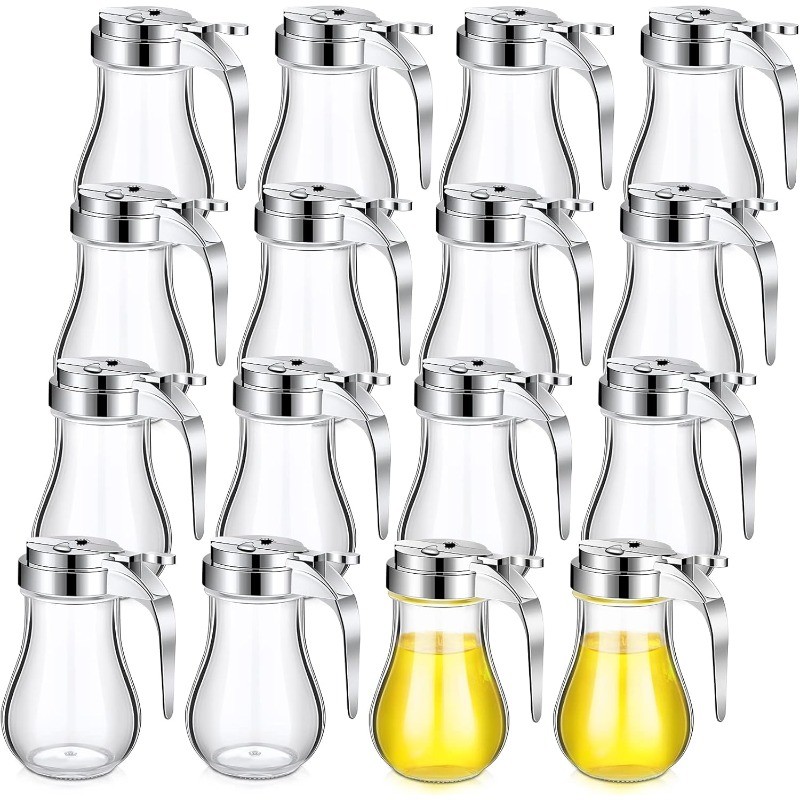 16 Pack Syrup Dispensers Glass Bottle Pancake Syrup Container Jar Pot