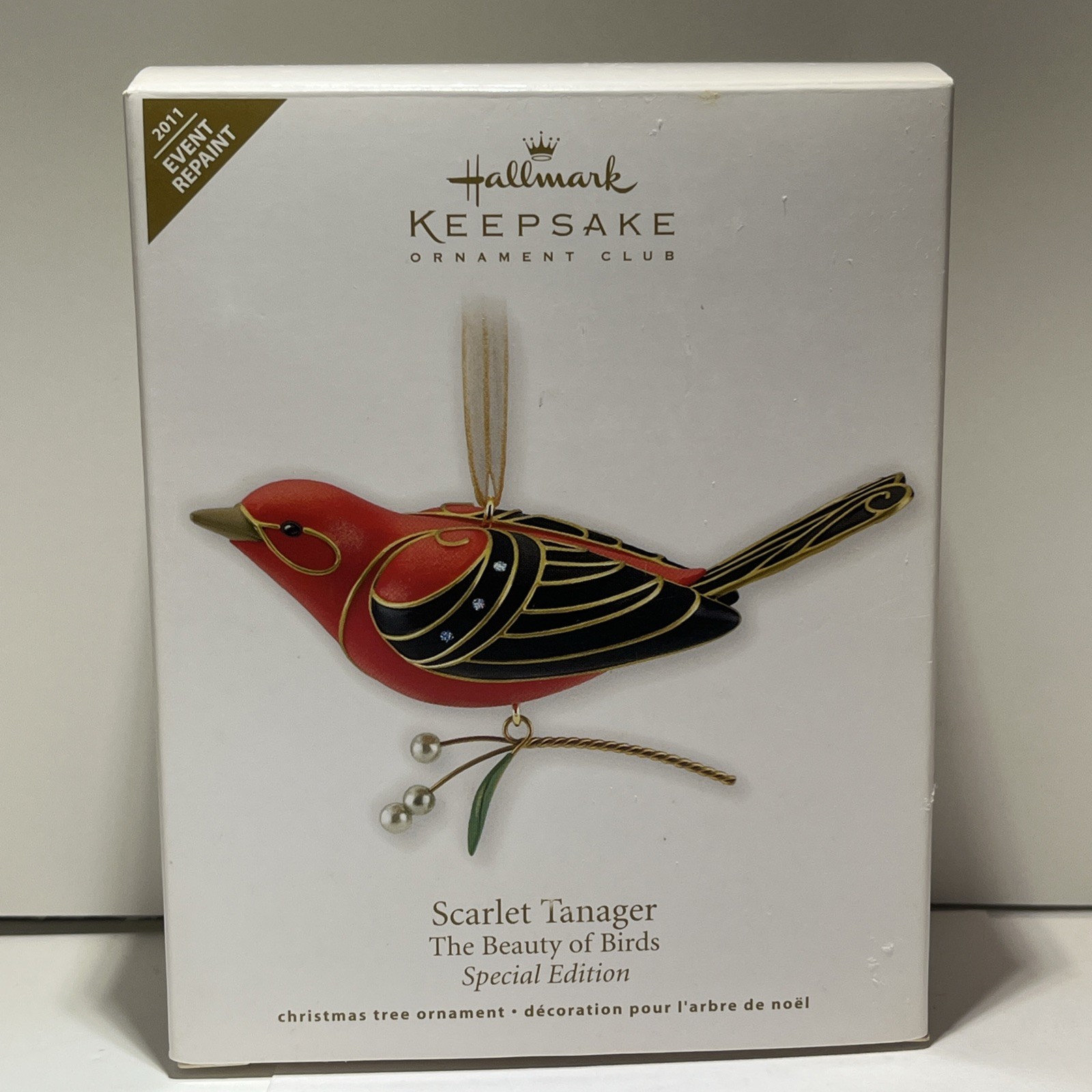 Hallmark Scarlet Tanager The Beauty of Birds Event Repaint Signed by Artist New Hallmark Scarlet Tanager The Beauty of Birds Event Repaint Signed by Artist New
