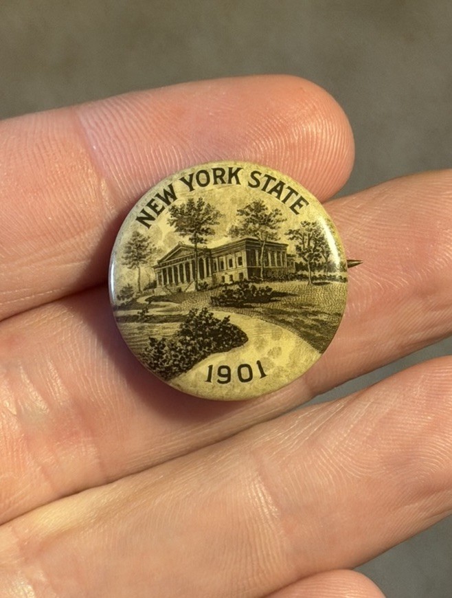 🔥Vintage 1901 New York State Badge Button Pin Pinback Whitehead + Hoag VHTF 🔥Vintage 1901 New York State Badge Button Pin Pinback Whitehead + Hoag VHTF