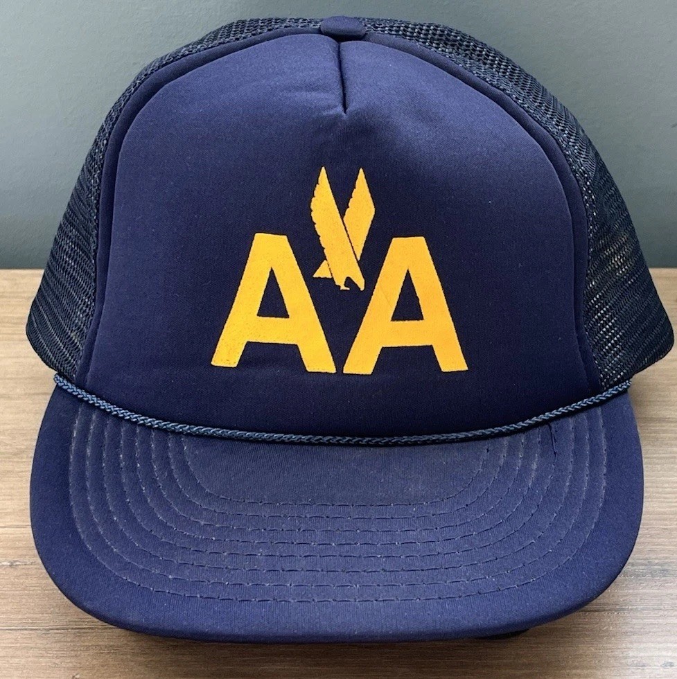 Original Vintage 1980s American Airlines Rope Foam Trucker Baseball Hat Cap Rare Original Vintage 1980s American Airlines Rope Foam Trucker Baseball Hat Cap Rare